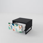 BOTANICAL HURRICANE Nightstand in Black Finish