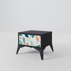 BOTANICAL HURRICANE Nightstand in Black Finish