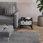 BOTANICAL HURRICANE Nightstand in Black Finish