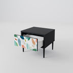 BOTANICAL HURRICANE Nightstand in Black Finish