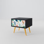 BOTANICAL HURRICANE Nightstand in Black Finish