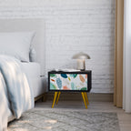 BOTANICAL HURRICANE Nightstand in Black Finish