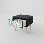 BOTANICAL HURRICANE Nightstand in Black Finish