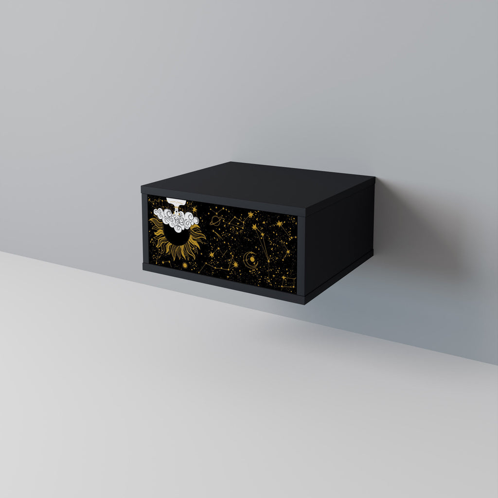 STELLAR CONSTELLATIONS Nightstand in Black Finish