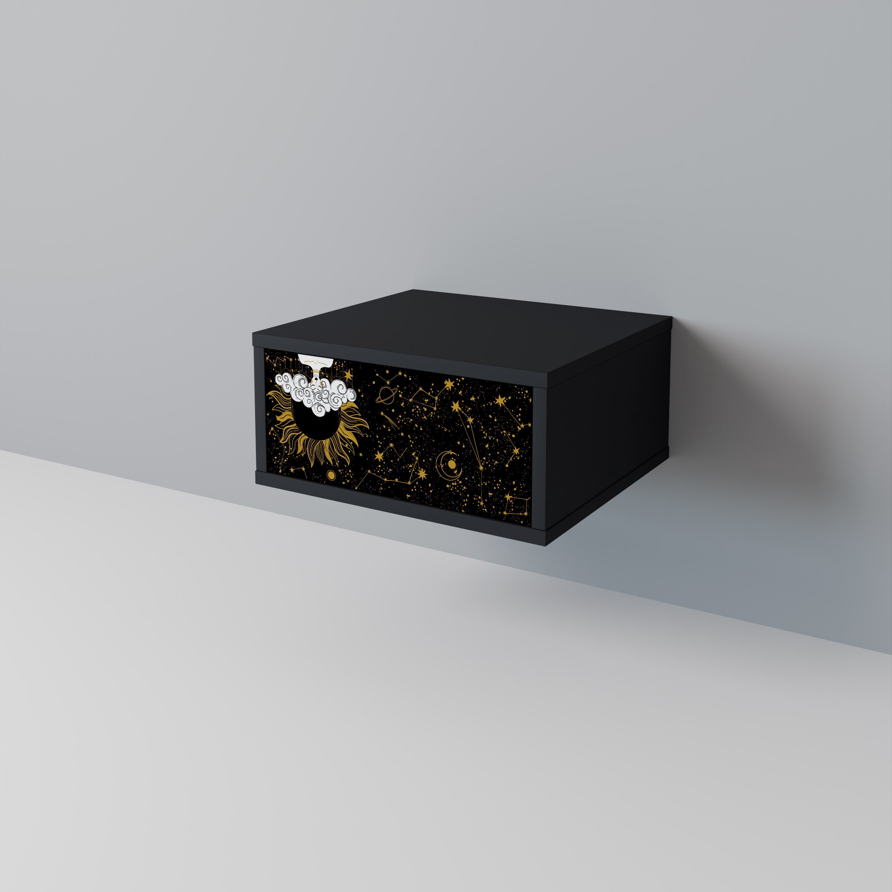 STELLAR CONSTELLATIONS Nightstand in Black Finish