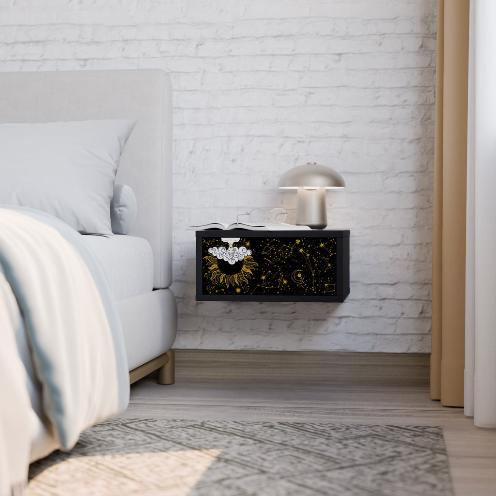 STELLAR CONSTELLATIONS Nightstand in Black Finish