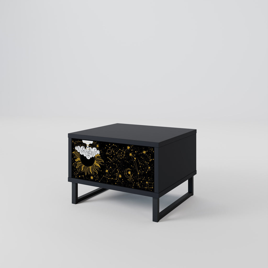 STELLAR CONSTELLATIONS Nightstand in Black Finish