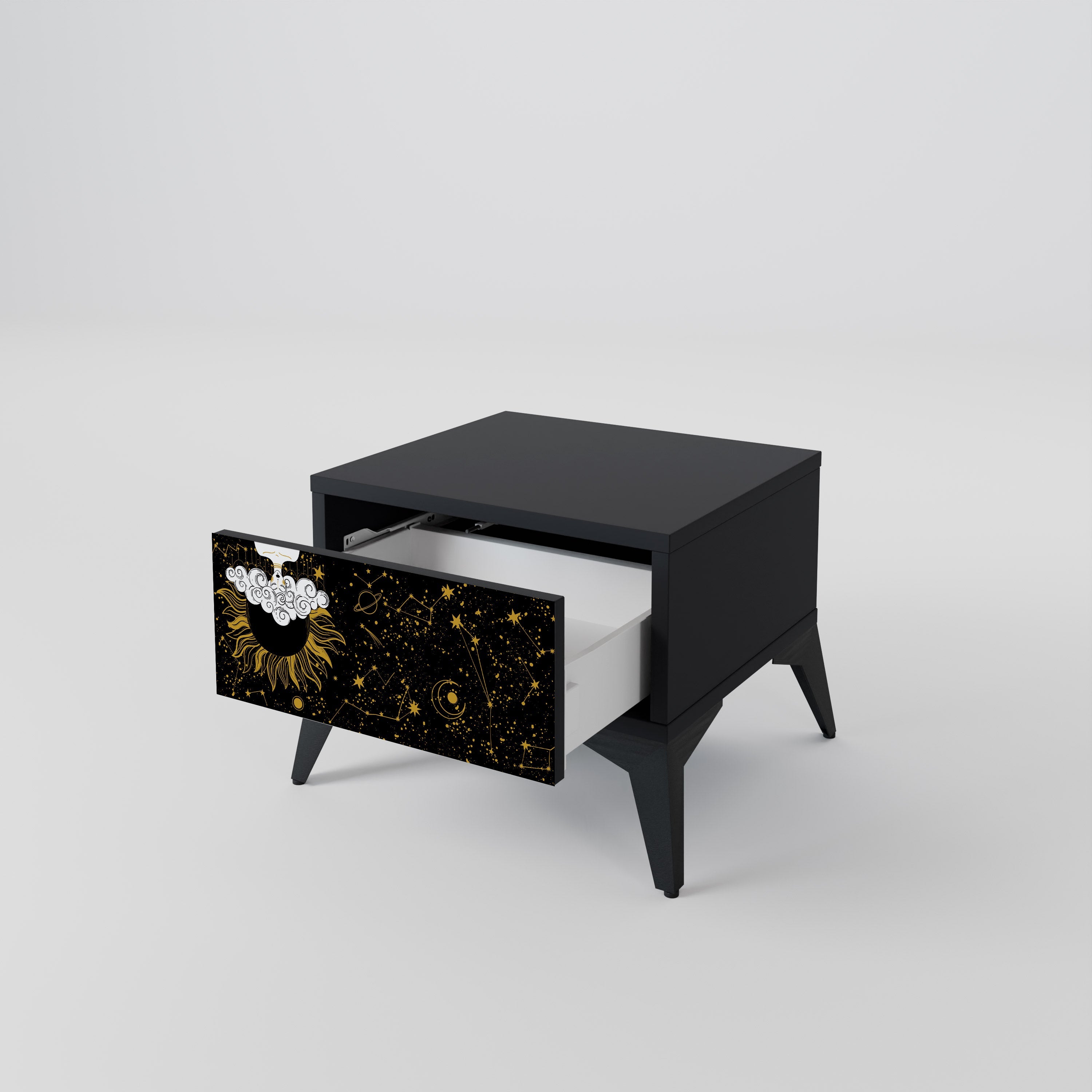 STELLAR CONSTELLATIONS Nightstand in Black Finish