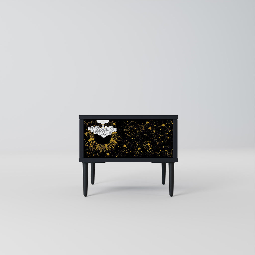 STELLAR CONSTELLATIONS Nightstand in Black Finish