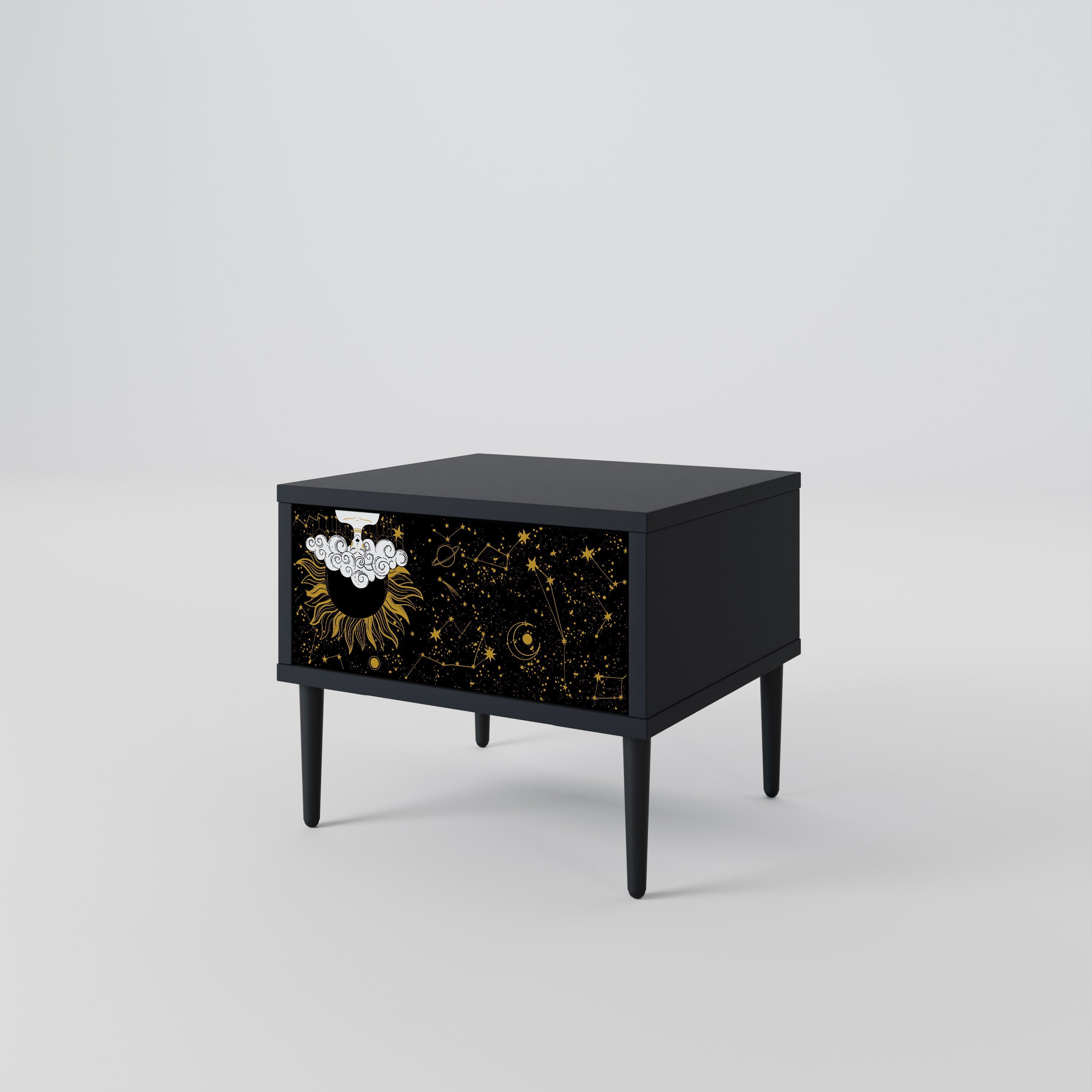 STELLAR CONSTELLATIONS Nightstand in Black Finish