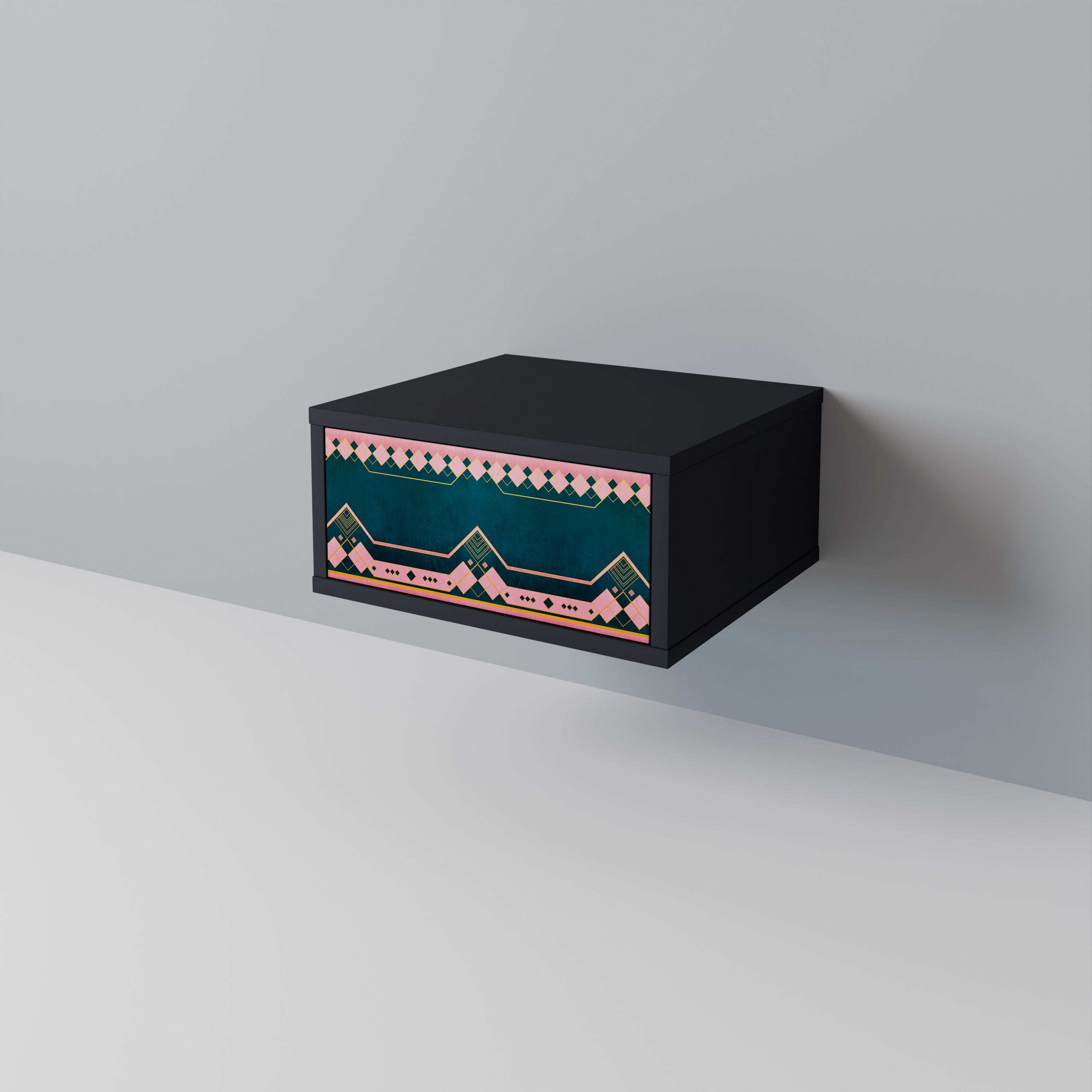 ROYAL COMPOSITION Nightstand in Black Finish