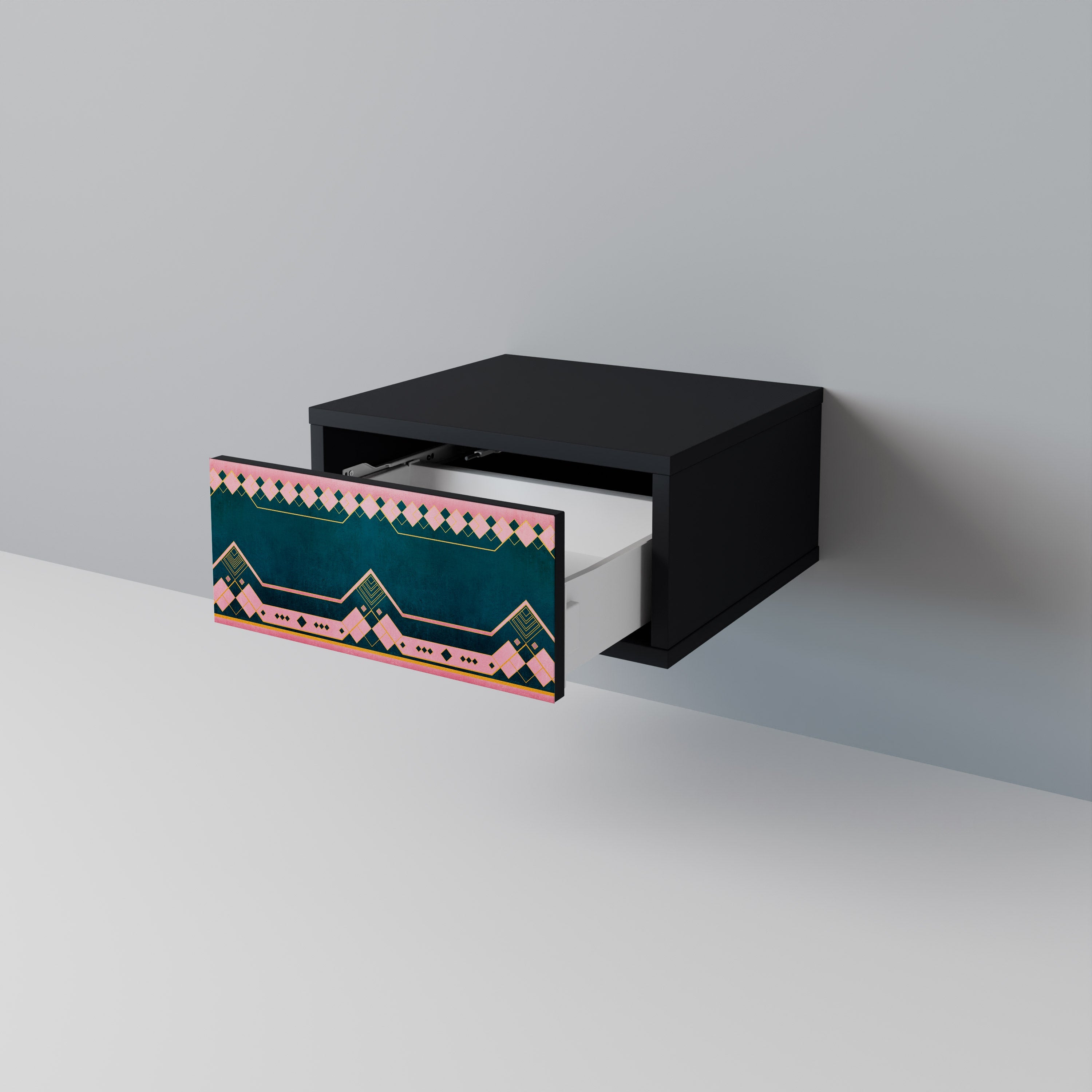 ROYAL COMPOSITION Nightstand in Black Finish