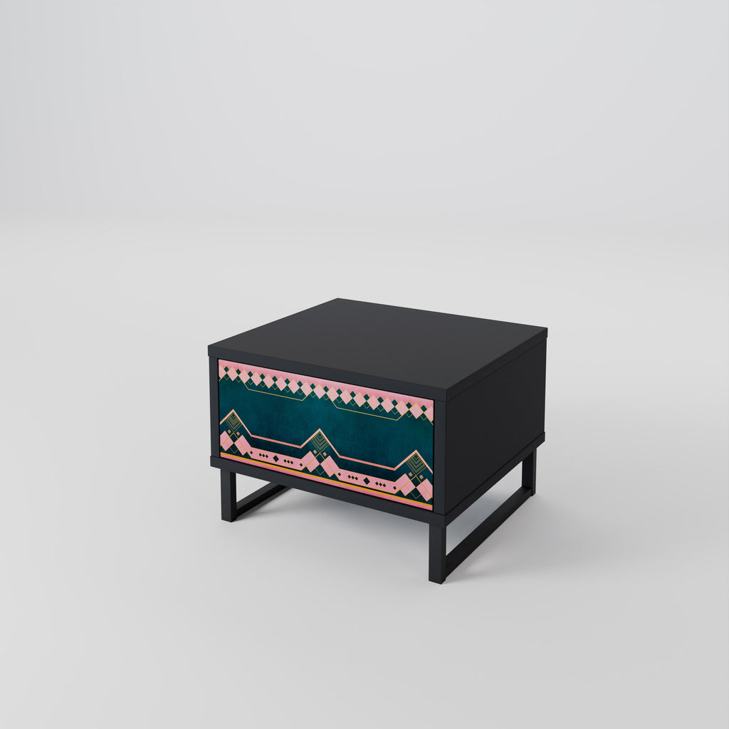 ROYAL COMPOSITION Nightstand in Black Finish