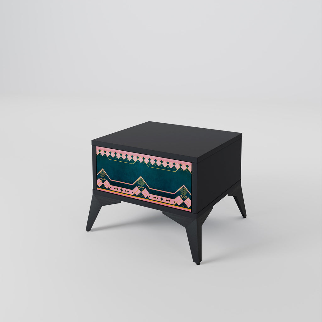 ROYAL COMPOSITION Nightstand in Black Finish