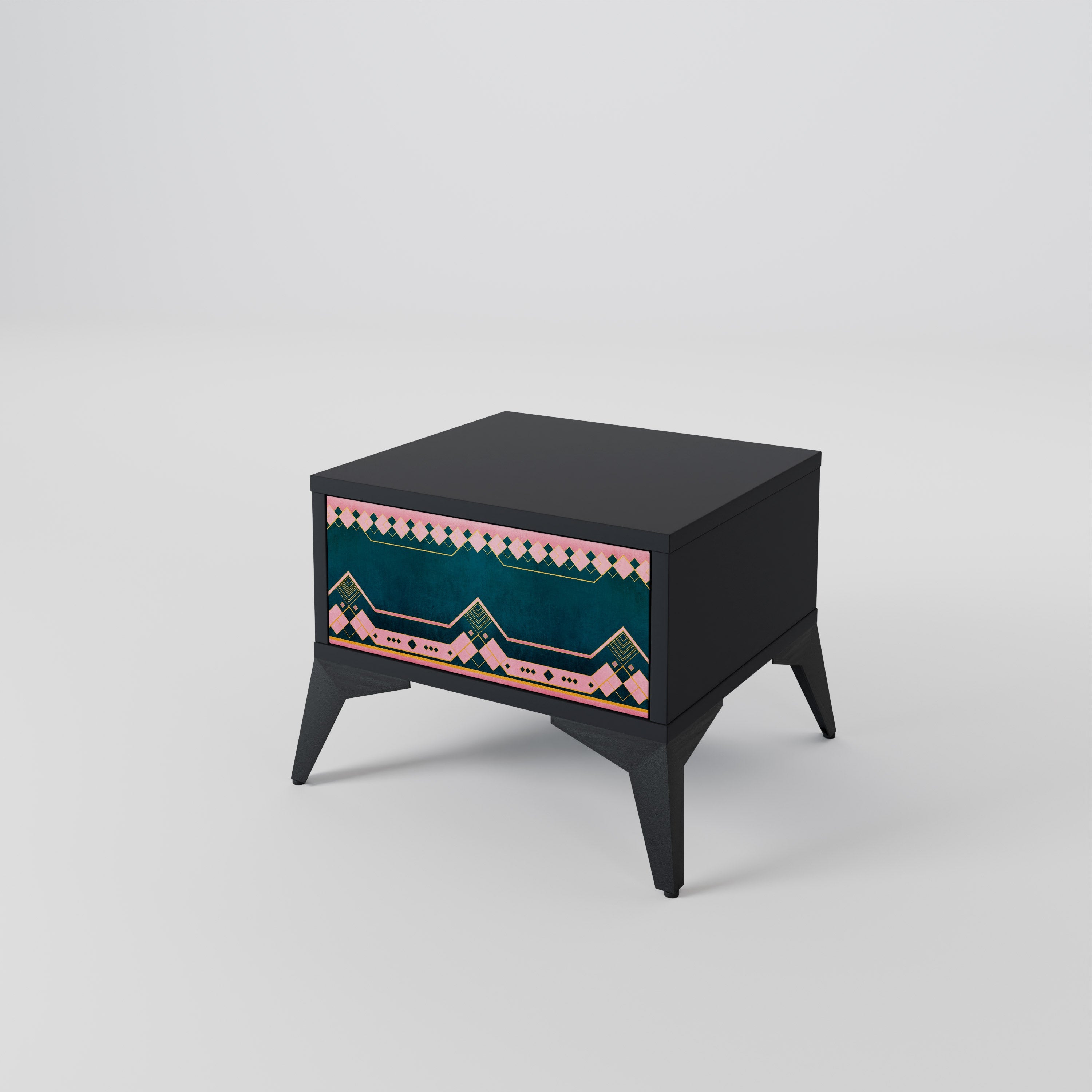 ROYAL COMPOSITION Nightstand in Black Finish