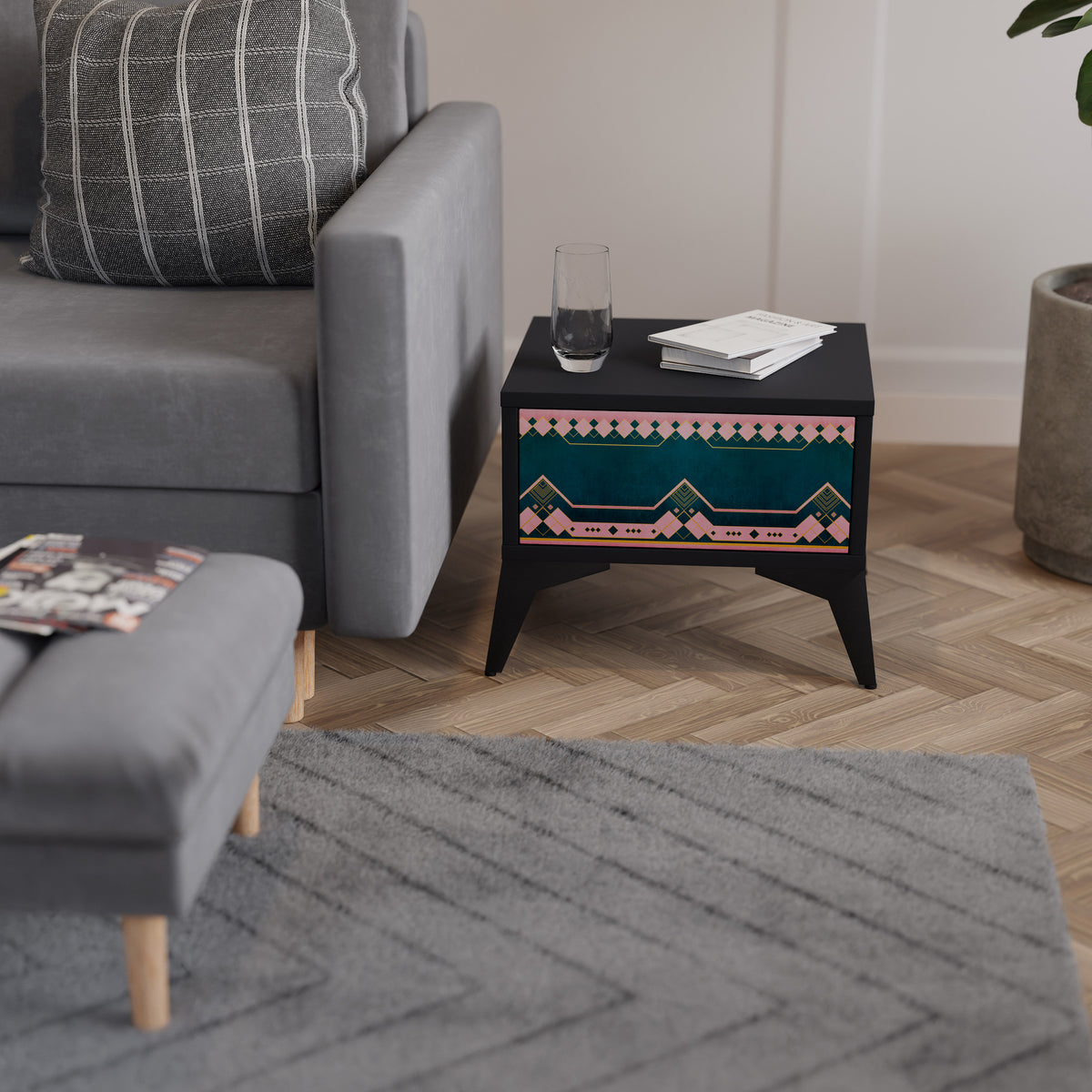 ROYAL COMPOSITION Mesa de Cabeceira com Gaveta