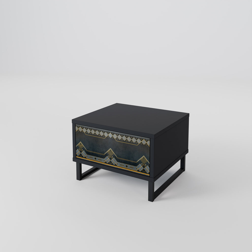 ROYAL ORDINARINESS Mesa de Cabeceira em Acabamento Preto