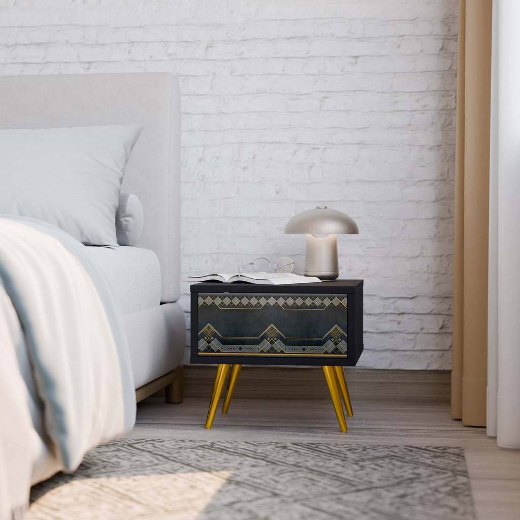 ROYAL ORDINARINESS Mesa de Cabeceira em Acabamento Preto