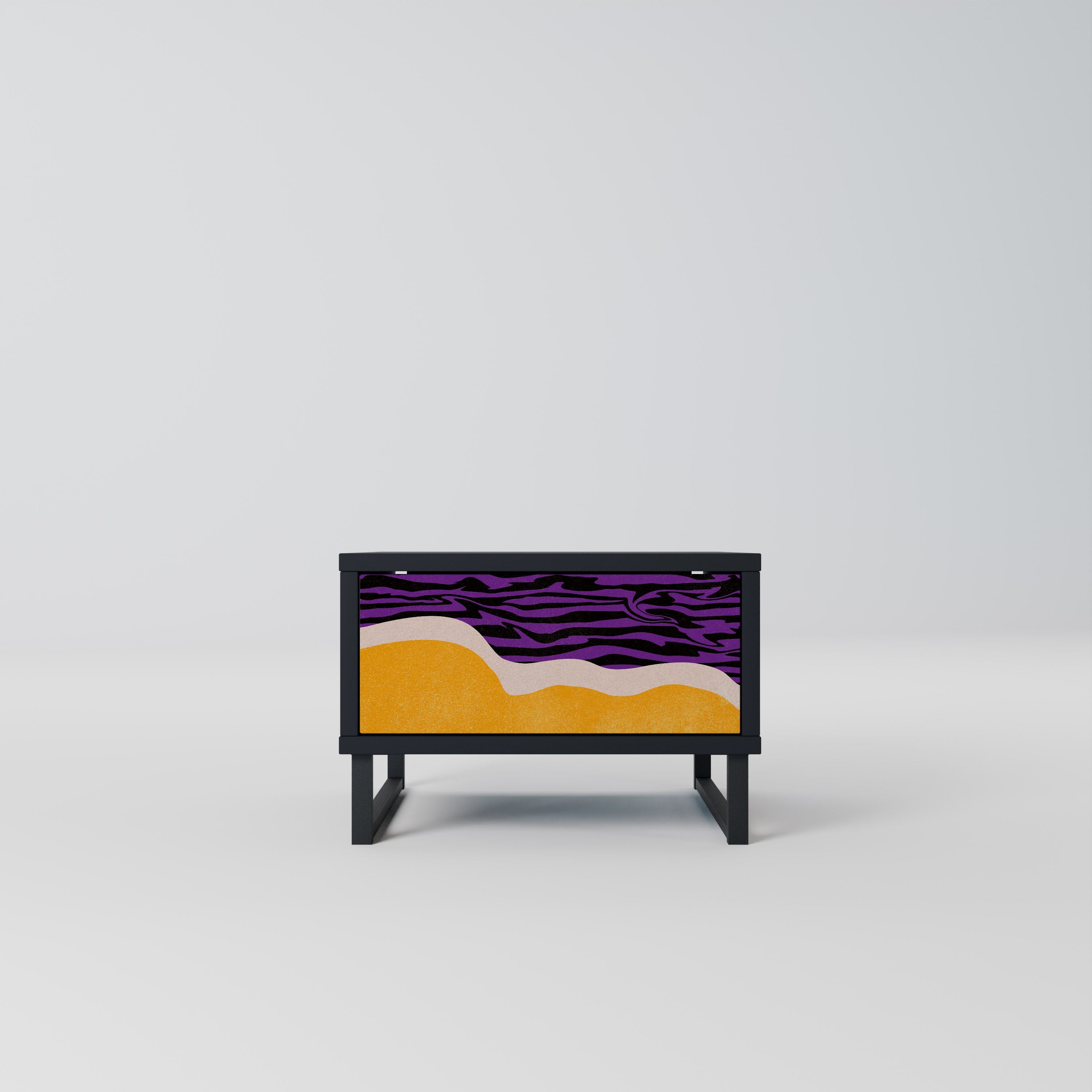 INDEPENDENT BORDER Mesa de Cabeceira em Acabamento Preto