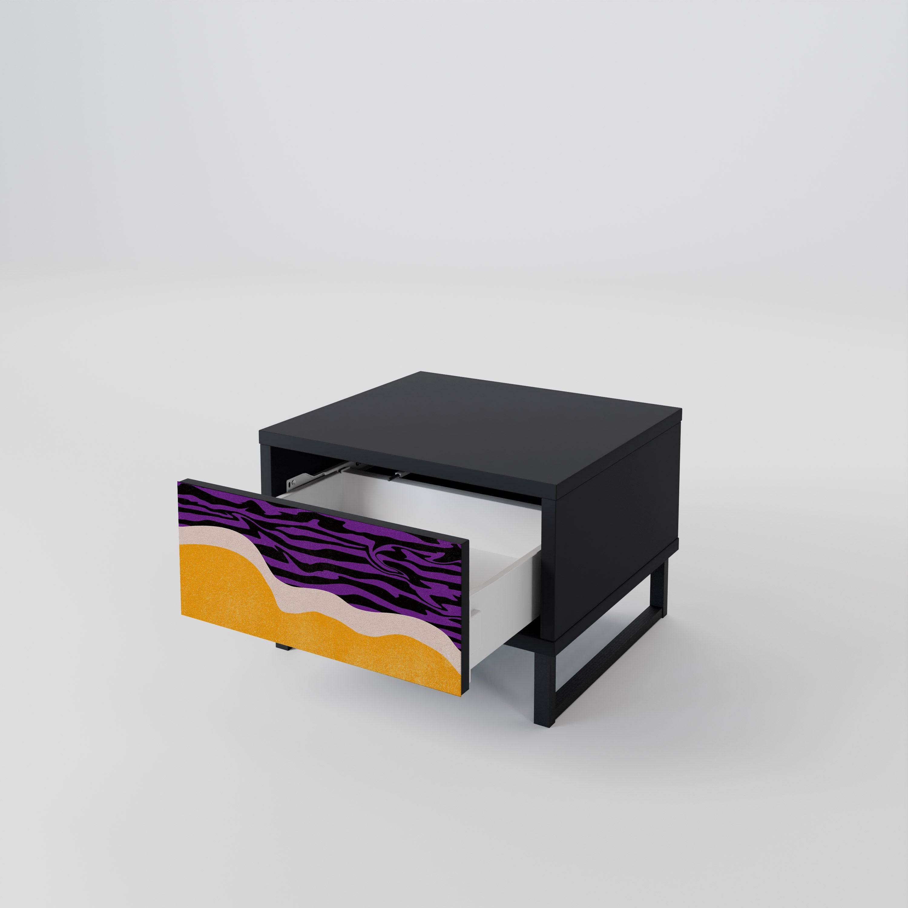 INDEPENDENT BORDER Mesa de Cabeceira em Acabamento Preto