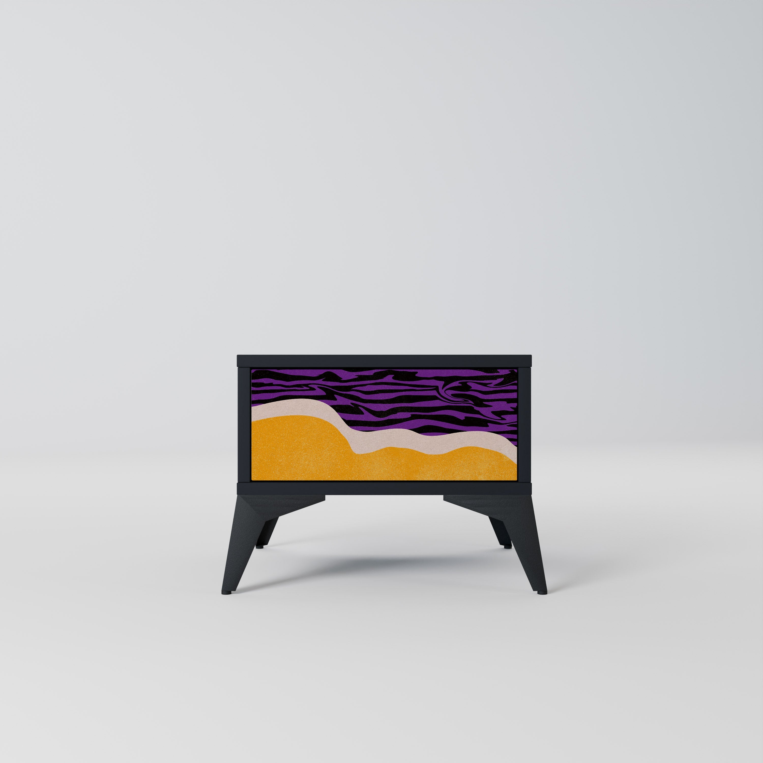 INDEPENDENT BORDER Mesa de Cabeceira em Acabamento Preto