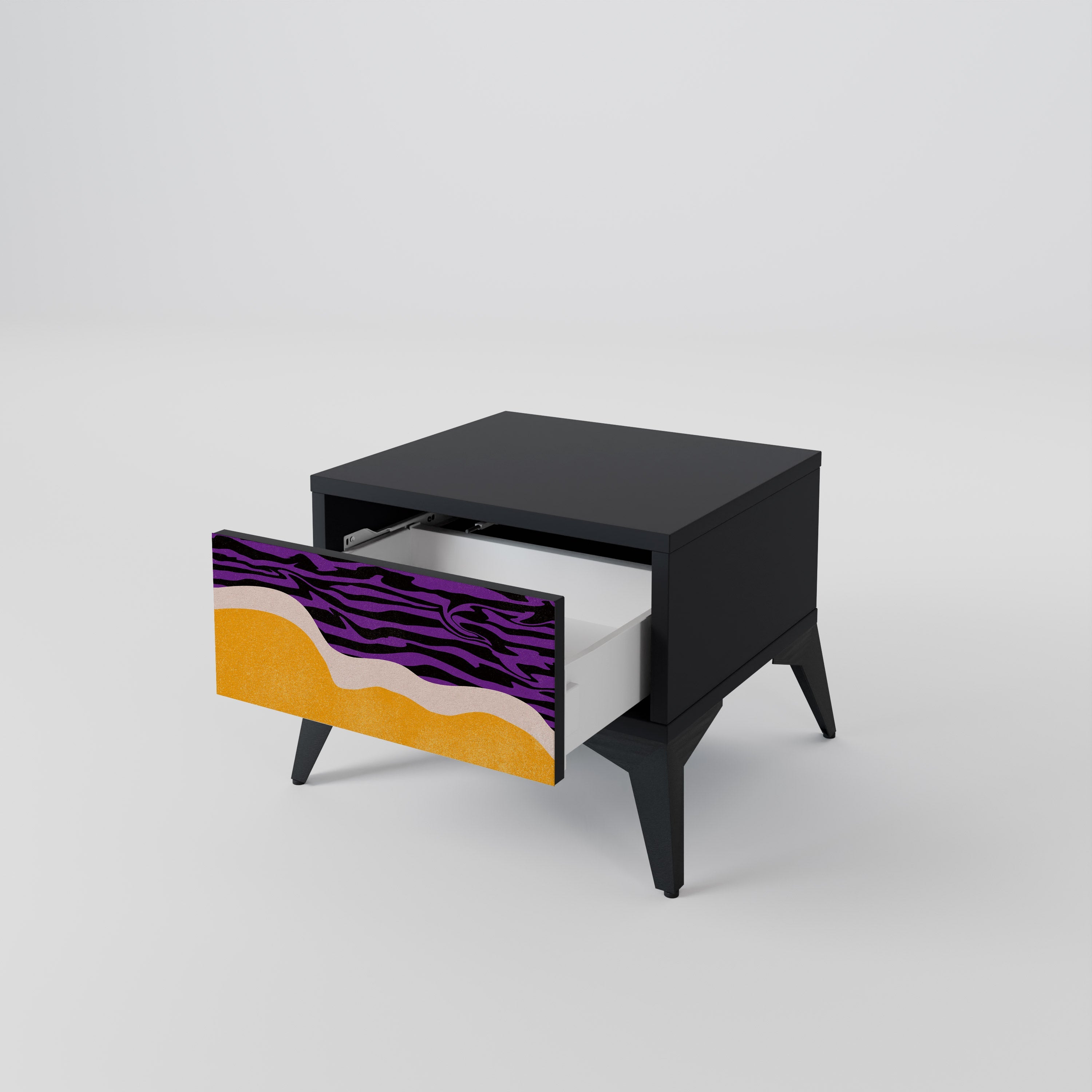 INDEPENDENT BORDER Mesa de Cabeceira em Acabamento Preto