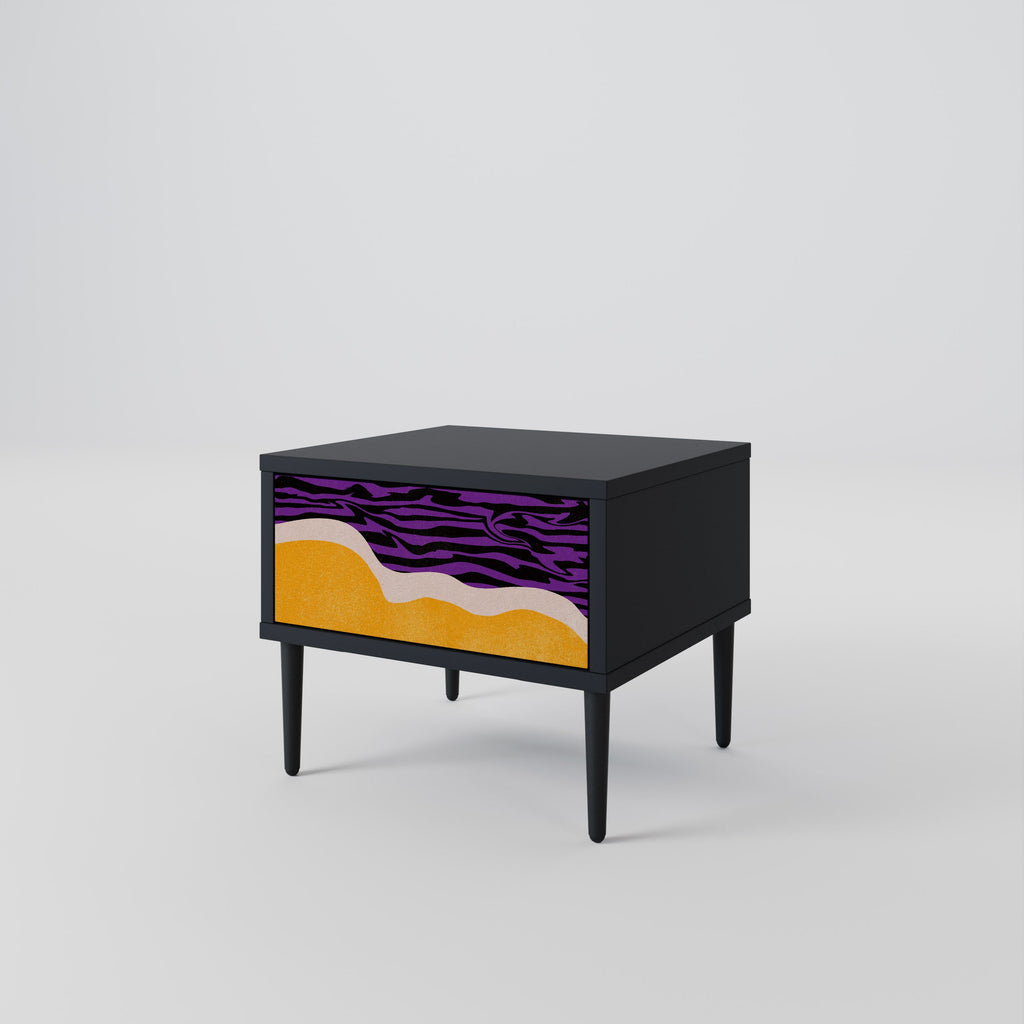 INDEPENDENT BORDER Mesa de Cabeceira em Acabamento Preto