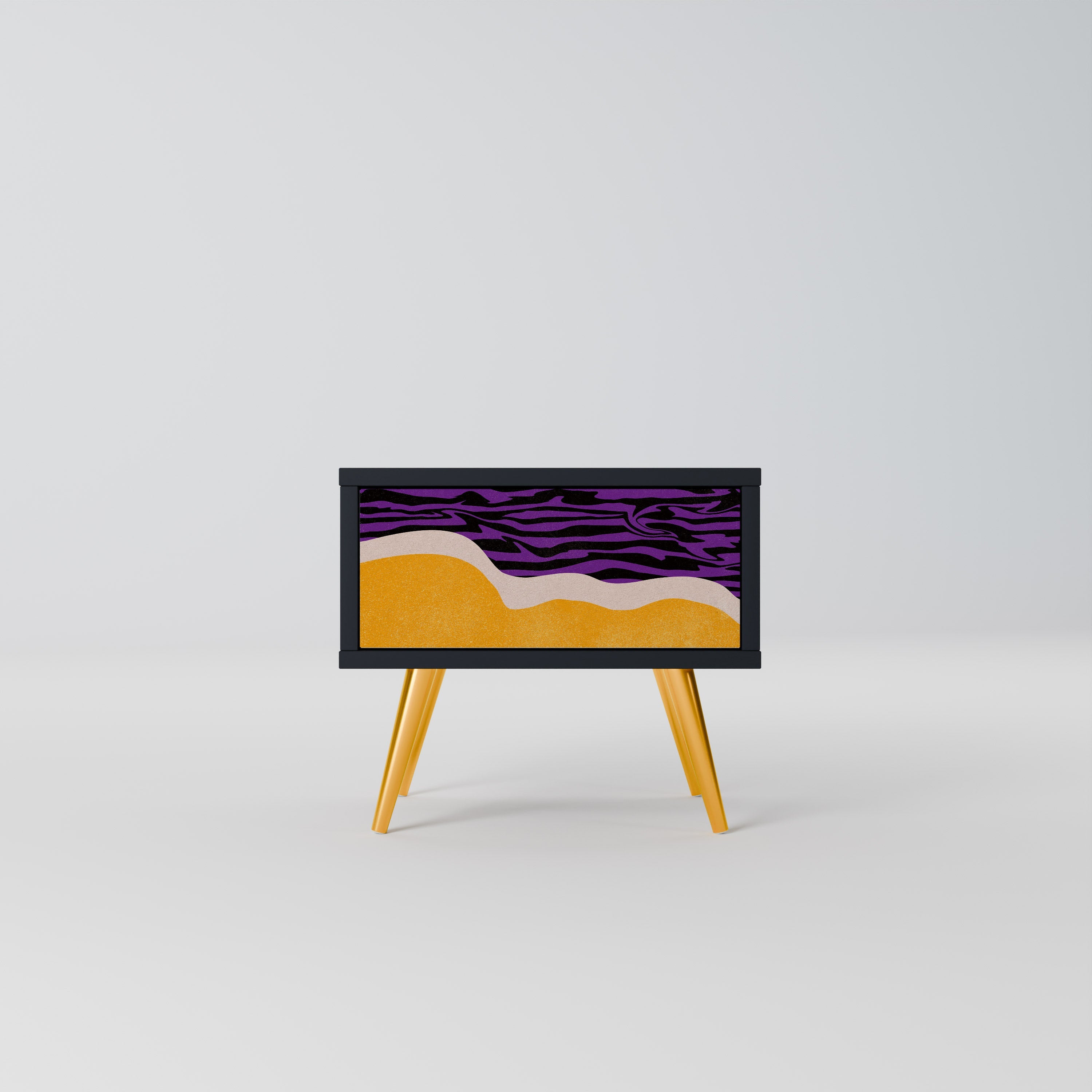 INDEPENDENT BORDER Mesa de Cabeceira em Acabamento Preto