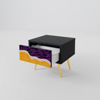 INDEPENDENT BORDER Mesa de Cabeceira em Acabamento Preto