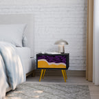 INDEPENDENT BORDER Mesa de Cabeceira em Acabamento Preto