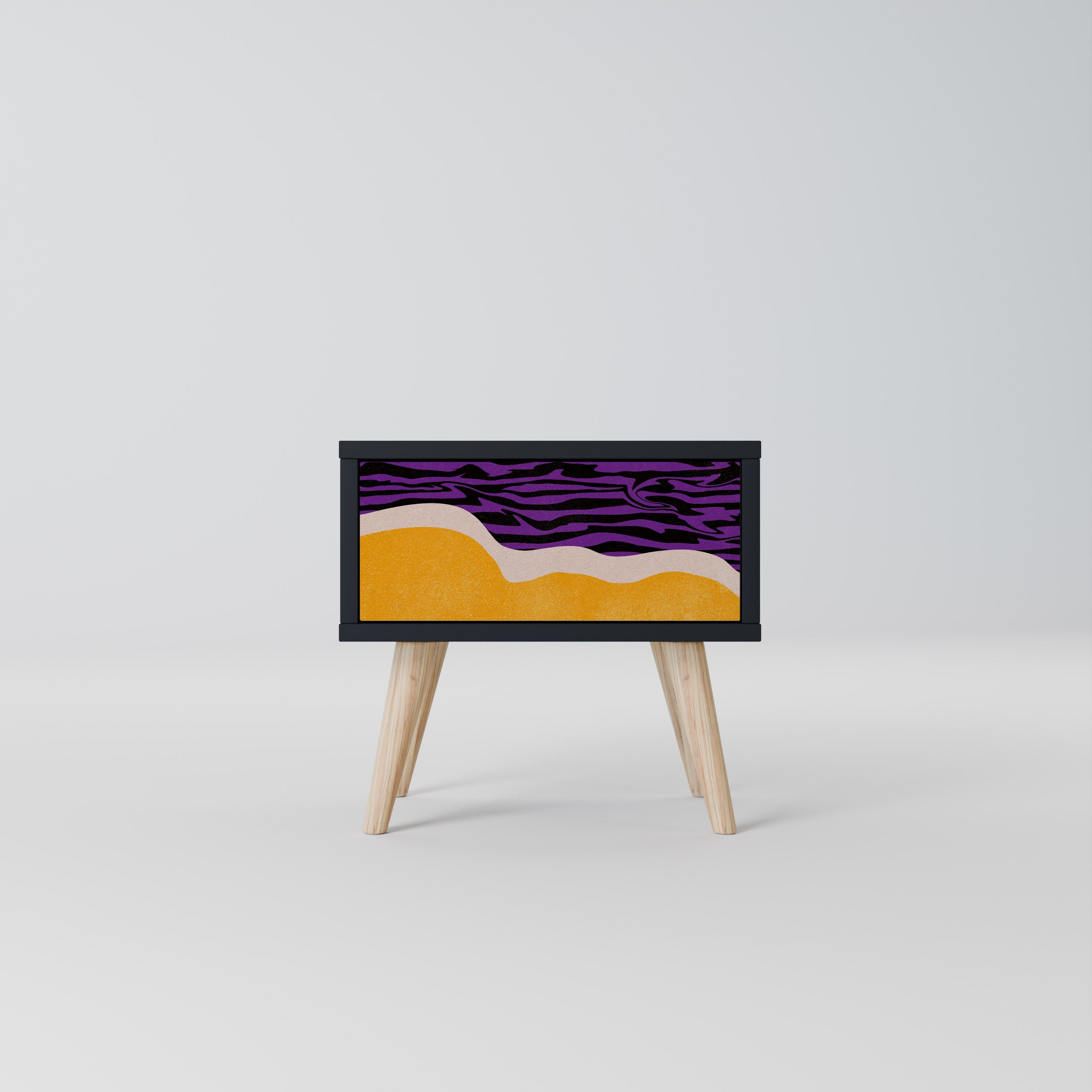 INDEPENDENT BORDER Mesa de Cabeceira em Acabamento Preto