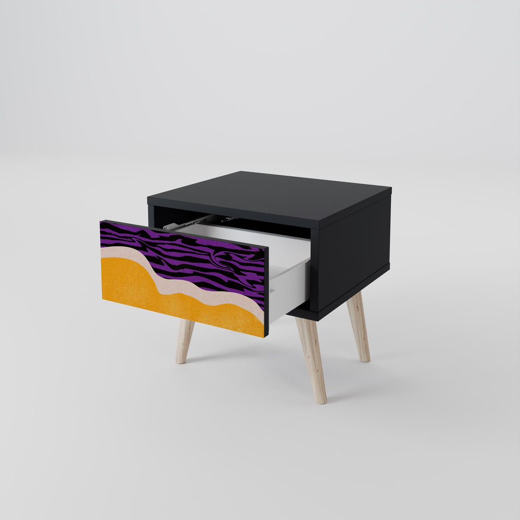 INDEPENDENT BORDER Mesa de Cabeceira em Acabamento Preto