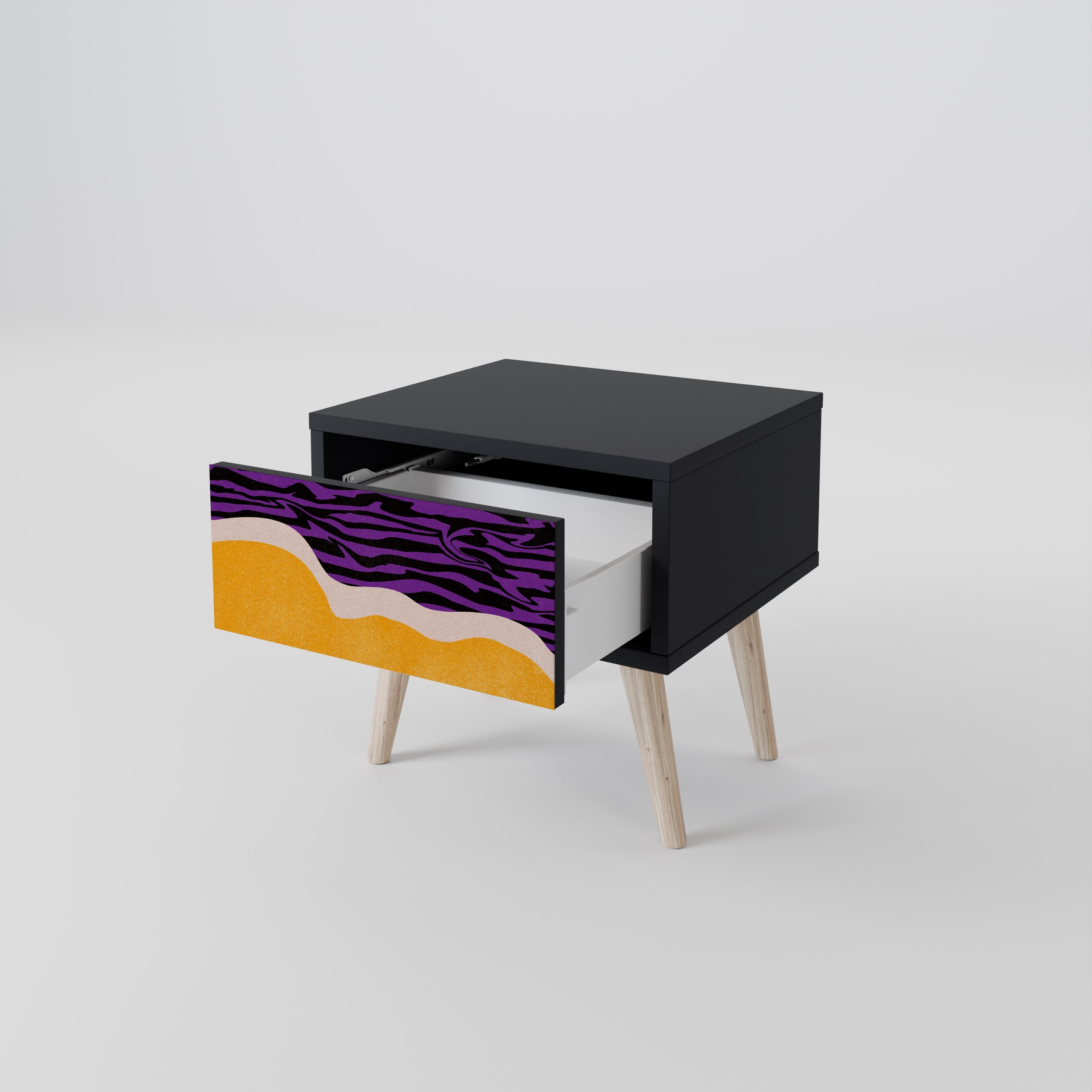 INDEPENDENT BORDER Mesa de Cabeceira em Acabamento Preto