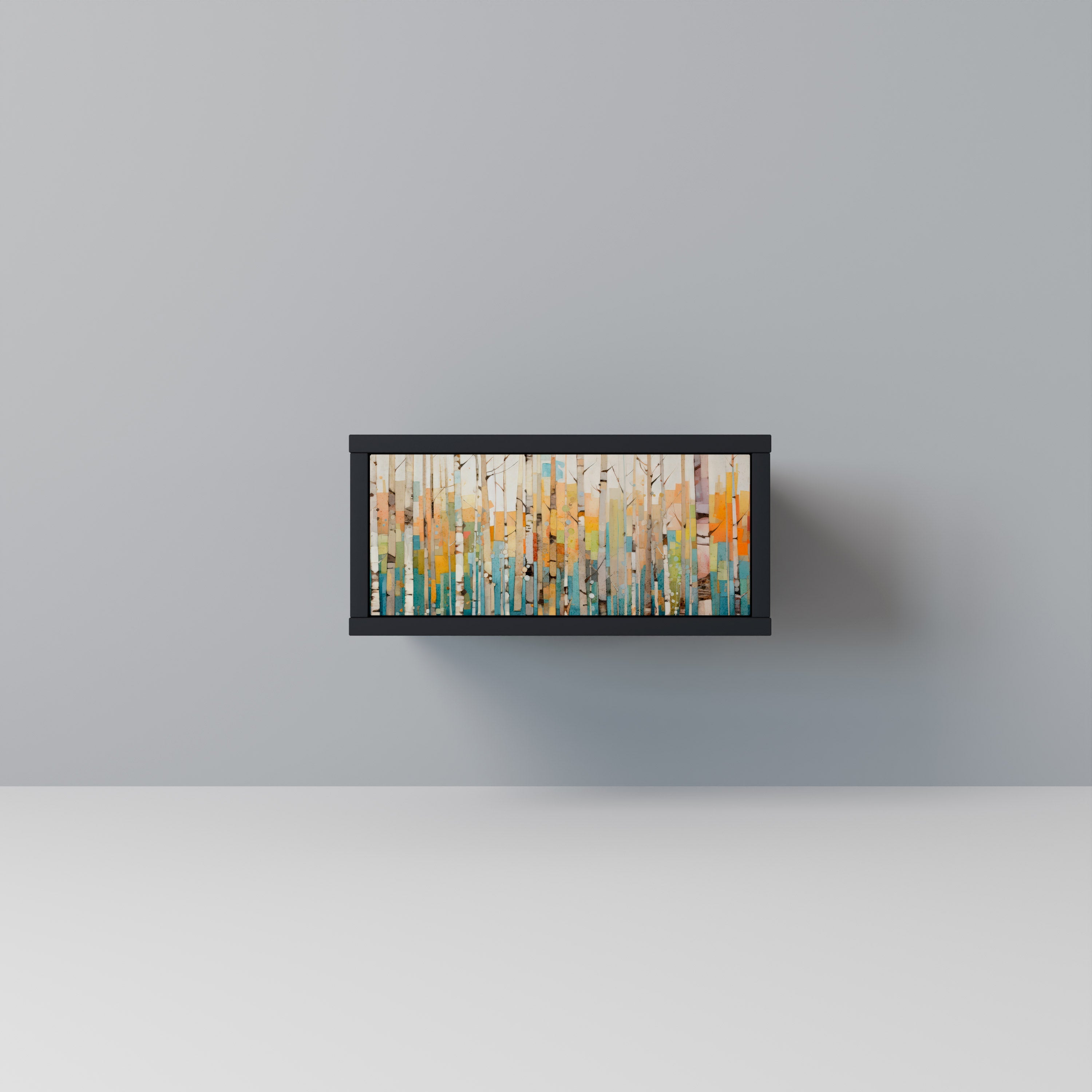 BIRCH KALEIDOSCOPE Mesa de Cabeceira em Acabamento Preto