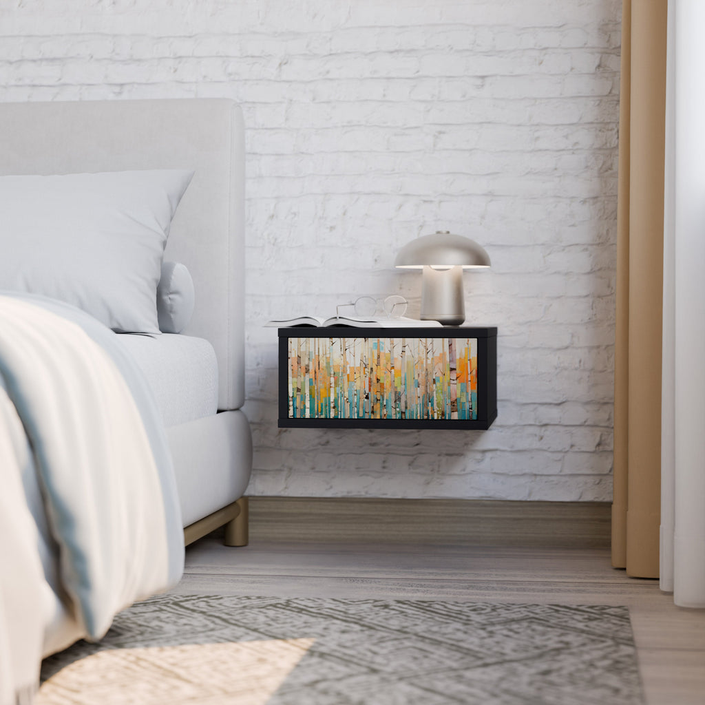 BIRCH KALEIDOSCOPE Nightstand in Black Finish