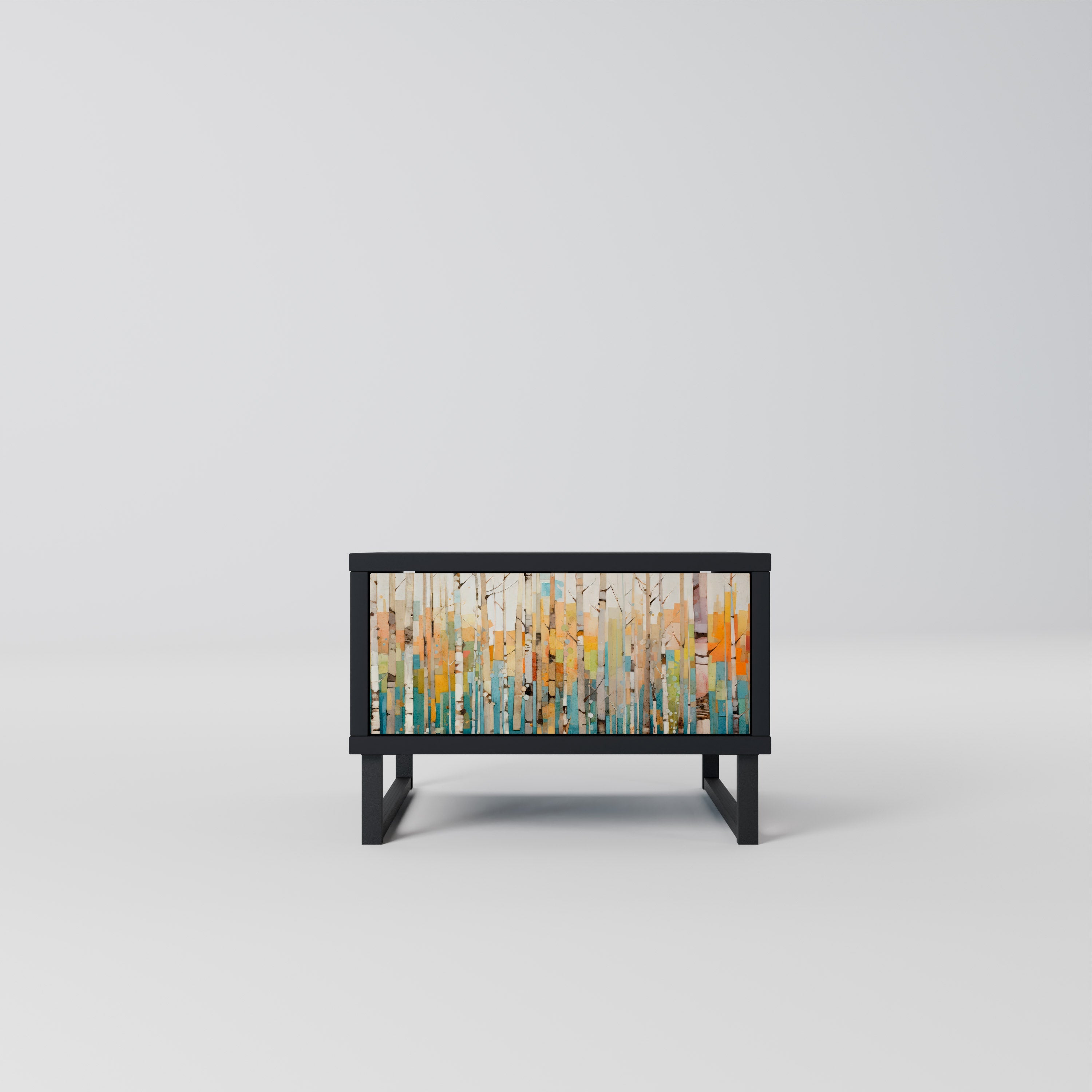 BIRCH KALEIDOSCOPE Mesa de Cabeceira em Acabamento Preto