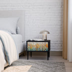 BIRCH KALEIDOSCOPE Nightstand in Black Finish