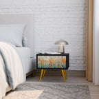 BIRCH KALEIDOSCOPE Nightstand in Black Finish