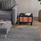 INDIAN FOLK Mesa de Cabeceira em Acabamento Preto