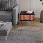 INDIAN FOLK Mesa de Cabeceira em Acabamento Preto