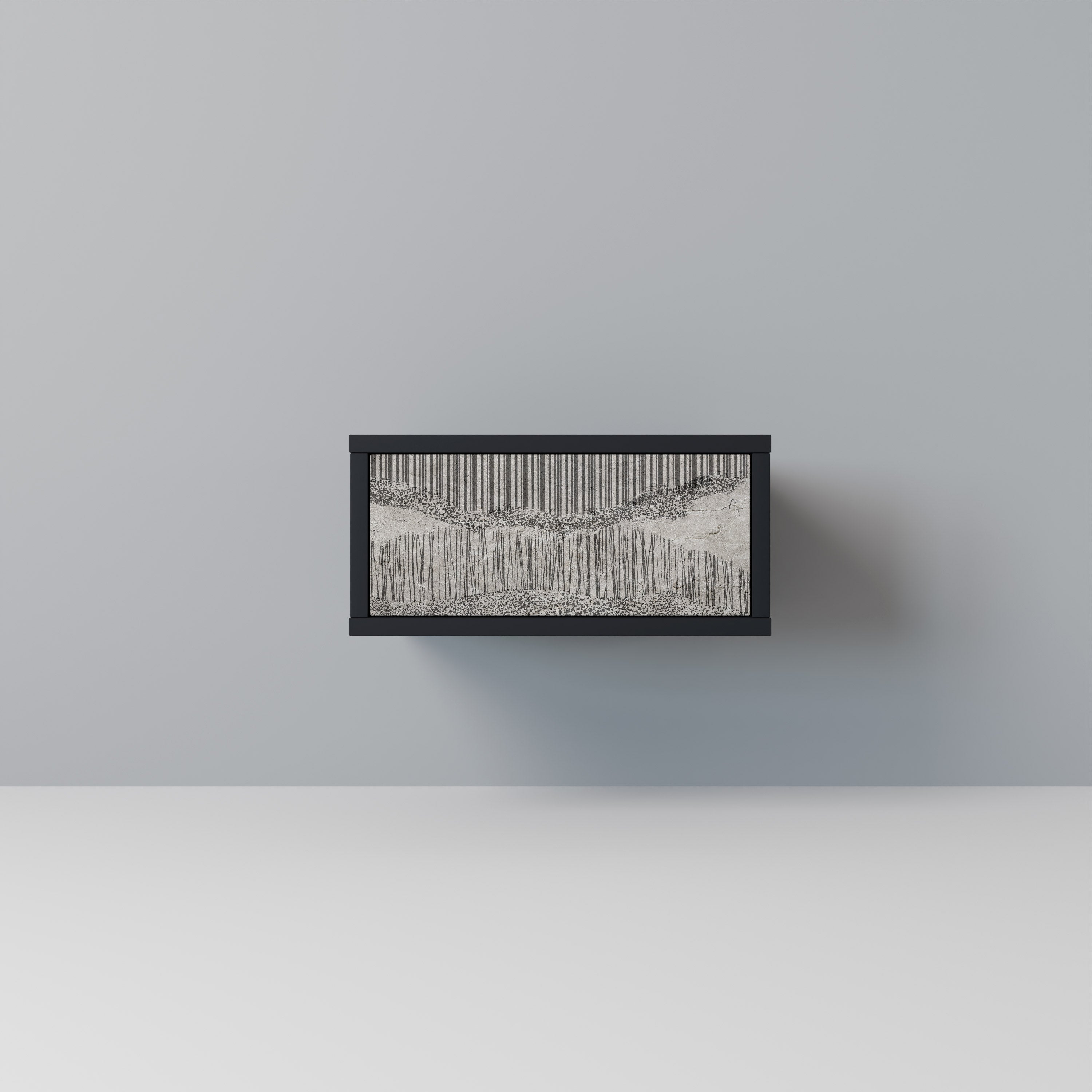 GRAIN LINES Mesa de Cabeceira em Acabamento Preto