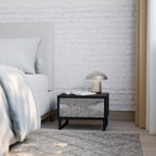 GRAIN LINES Mesa de Cabeceira em Acabamento Preto