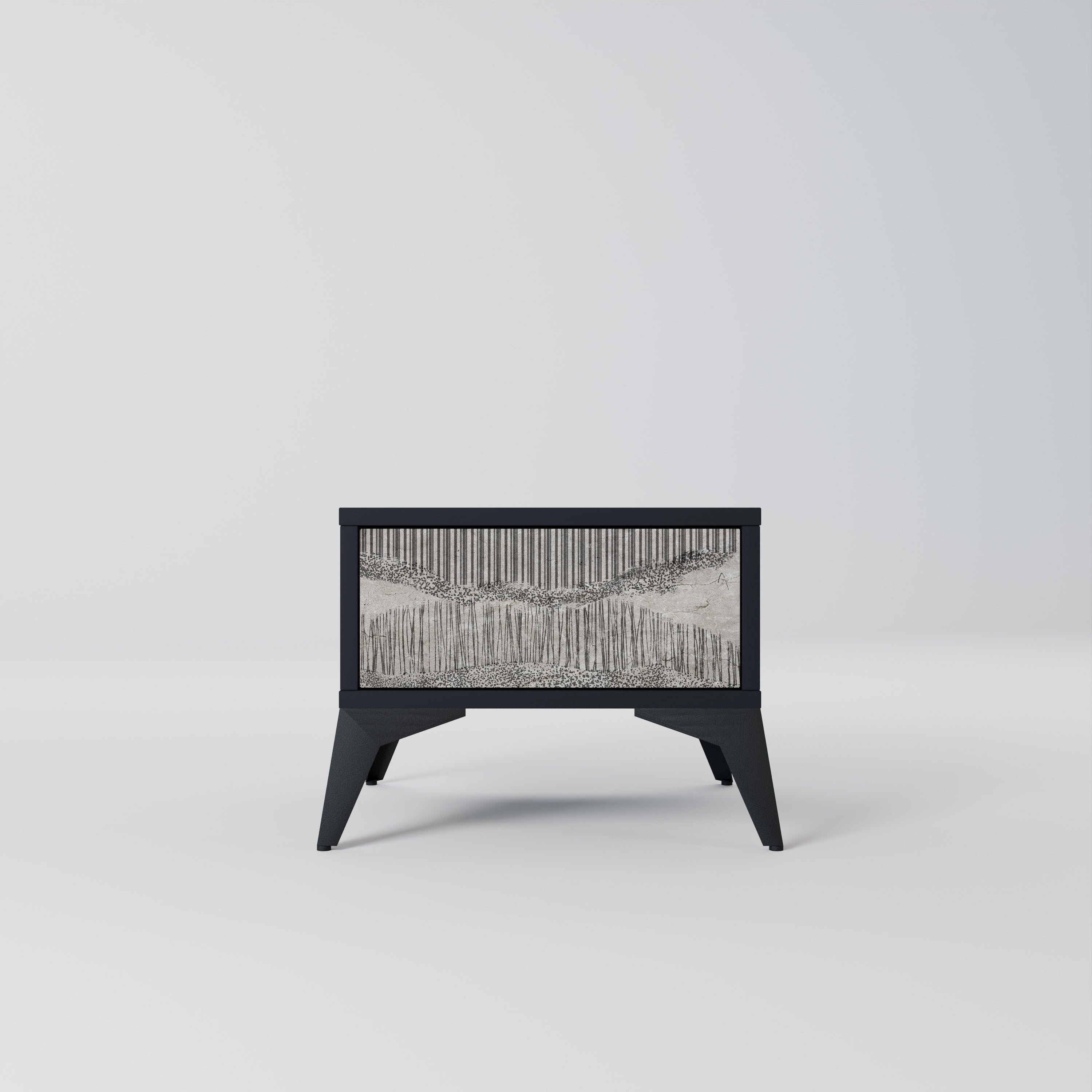 GRAIN LINES Mesa de Cabeceira em Acabamento Preto
