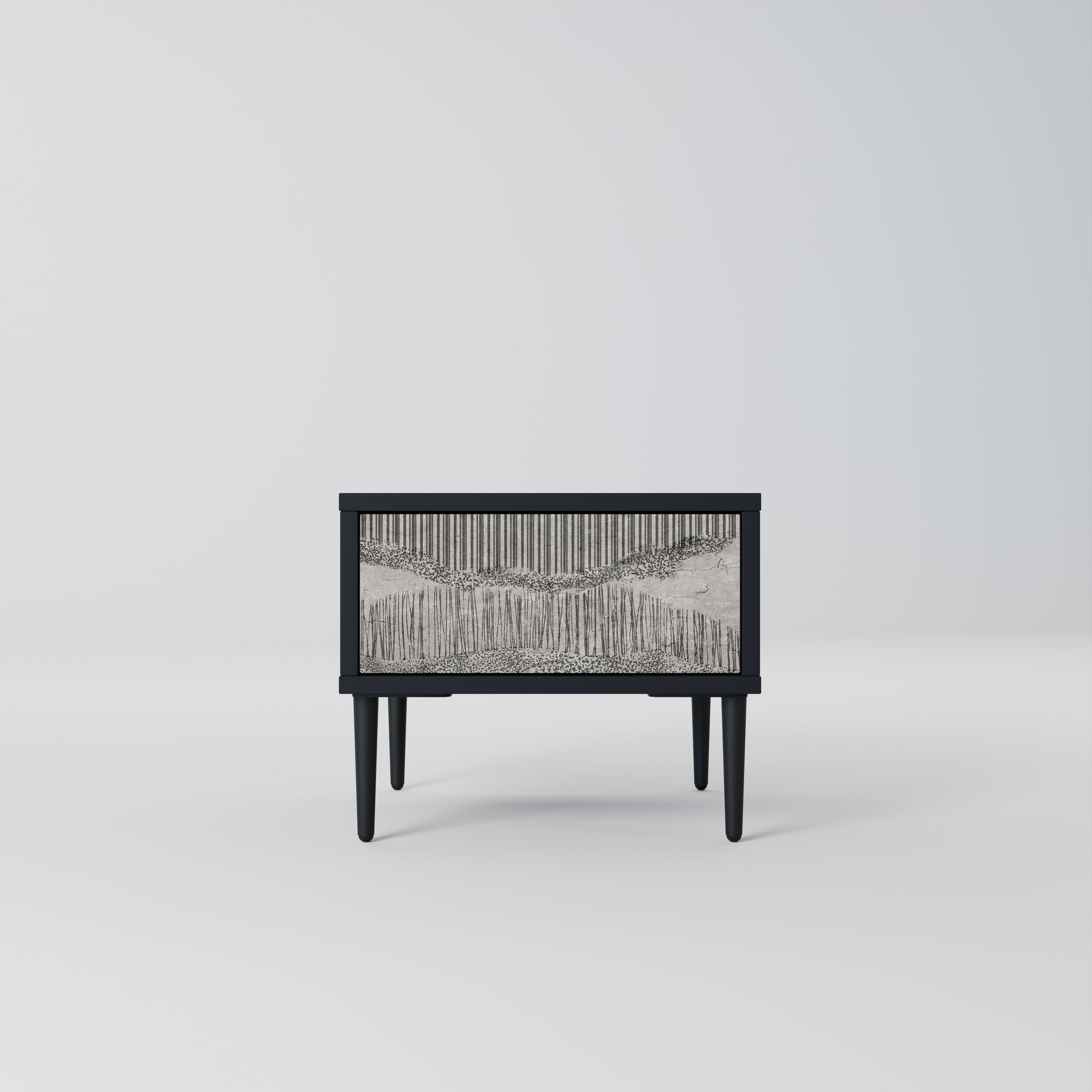 GRAIN LINES Mesa de Cabeceira em Acabamento Preto