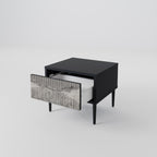 GRAIN LINES Mesa de Cabeceira em Acabamento Preto