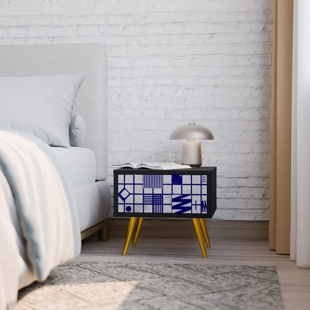 THE RIGHT PLACES Nightstand in Black Finish