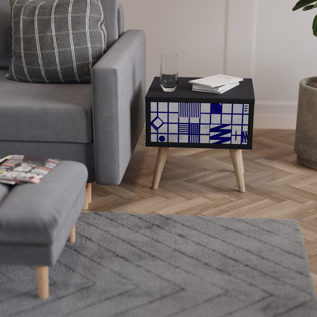 THE RIGHT PLACES Nightstand in Black Finish