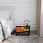 VIVID ART Nightstand in Black Finish