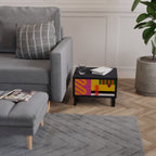 VIVID ART Nightstand in Black Finish