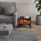 VIVID ART Nightstand in Black Finish